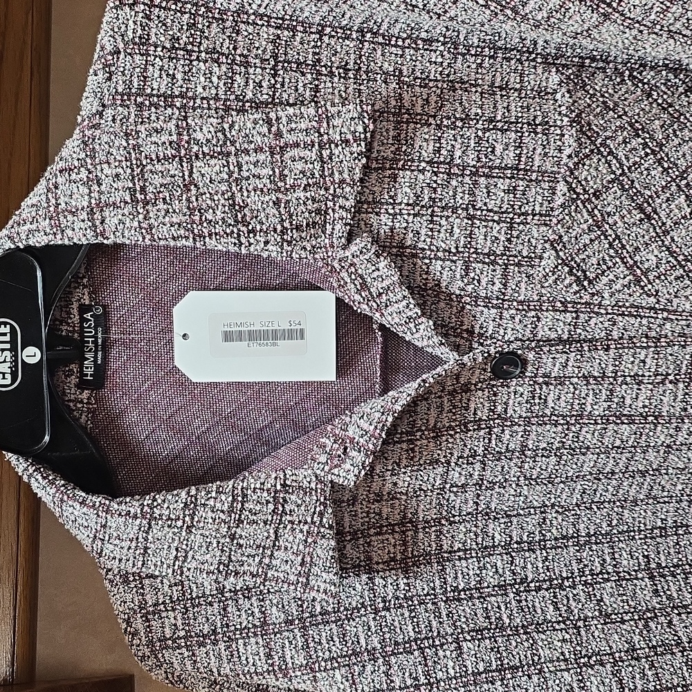 HEIMISH USA Textured Button-Up Shirt Jacket - Picture 2 of 10